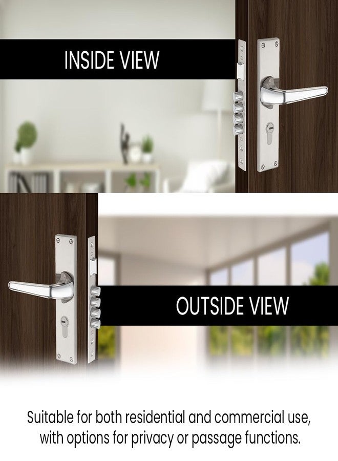 Link Carvo Mortise Lock |for Main & Internal Door in Home, Office, Hotel | 10 Inches Heavy Duty Handle Set with Both Side Key Access, 3 Keys |SS Finish|2 Years Warranty - Image 3